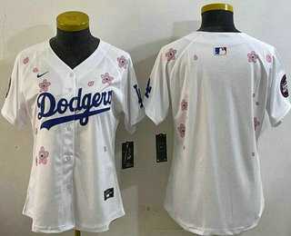 Womens Los Angeles Dodgers Blank White 2025 Tokyo Series Limited Jersey